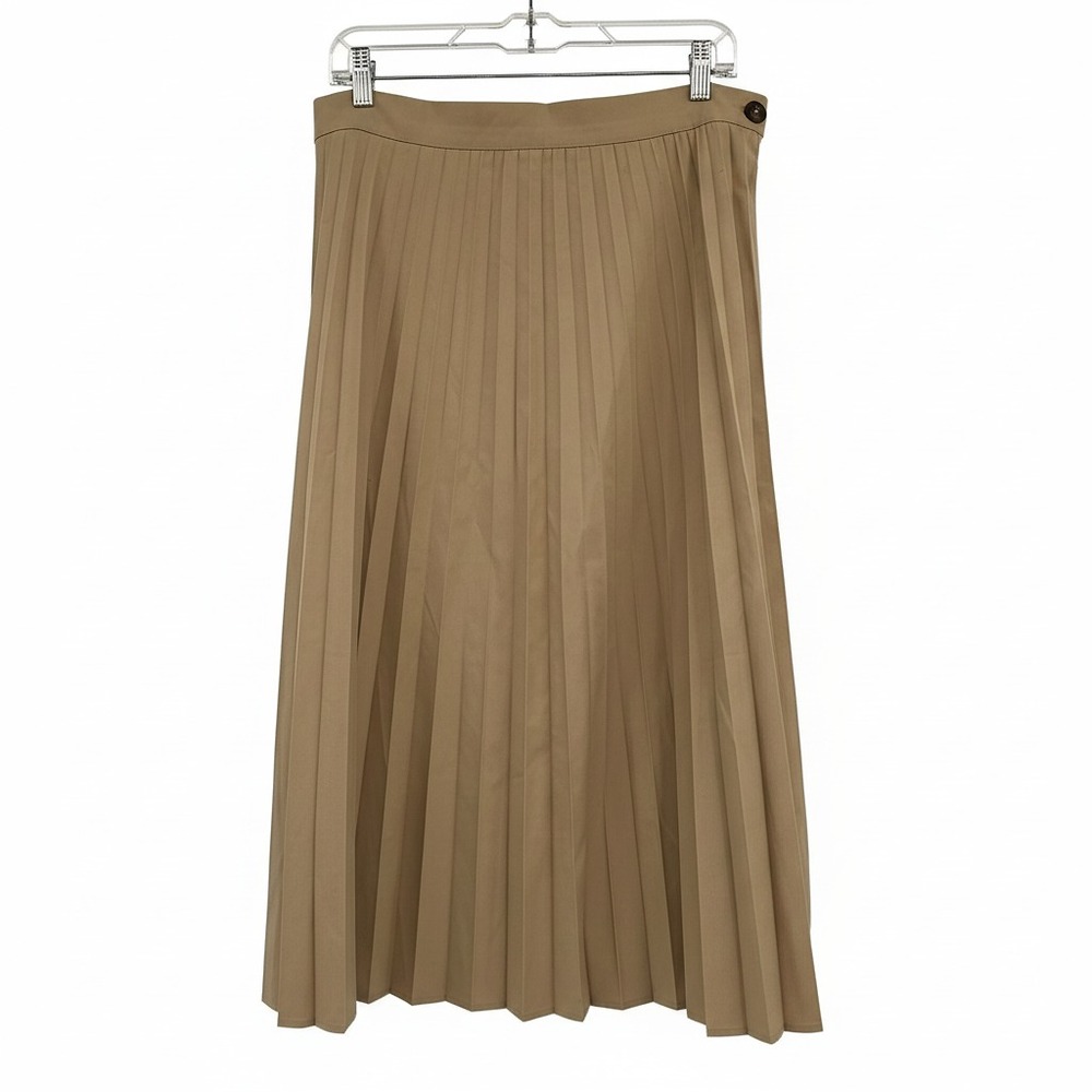 Barbour Tan Rosefield Pleated Midi Skirt | Regular Size 10